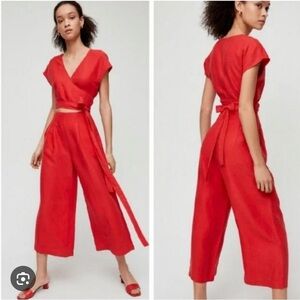 Aritzia Red Jumpsuit